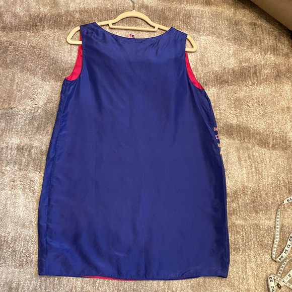 Reversible Lilly Pulitzer Marine Blue/Raspberry Pink Dress Sz Med EUC - Picture 5 of 7